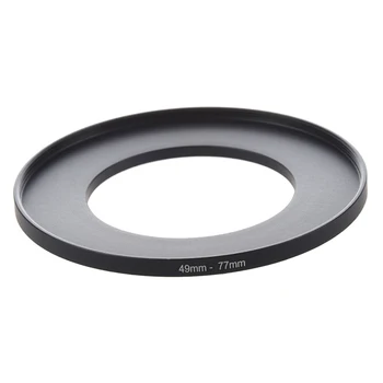 

Camera Lens Filter Step Up Ring 49mm-77mm Adapter Black