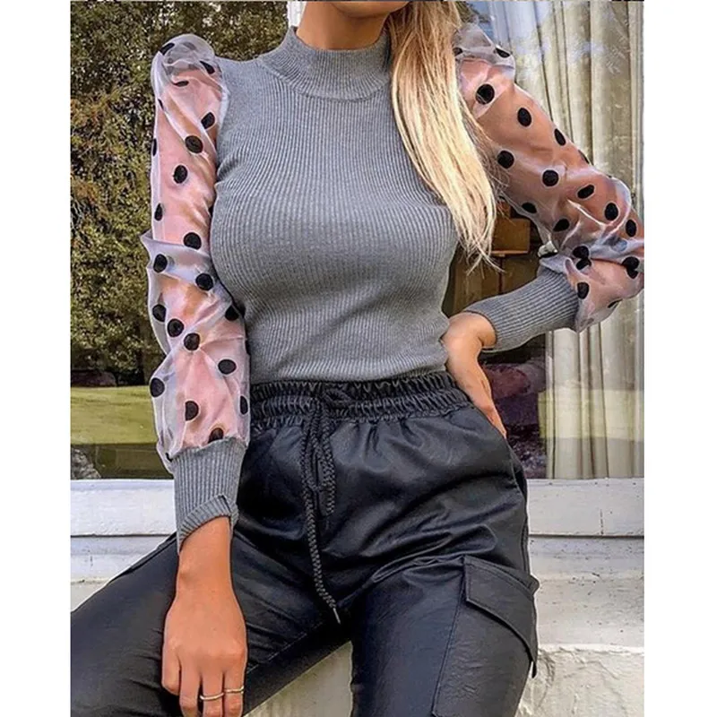 Женский трикотажный облегающий повседневный комбинезон с оборками сетчатый