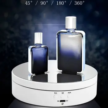 

3 Speeds Electric Rotating Display Stand Mirror Turntable Jewelry Holder Battery