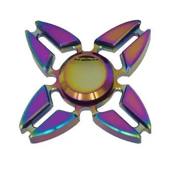 

Colorful Hand Spinner Quad Corner Metal Spinners Portable Finger Toy For Autism Anti Stress Anxiety Focus Toys Kids Gift