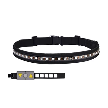 

Bicycle Outdoor Adjustable Fitness Accessories Signal Light Safety Jogging Fabala LED Waist Belt Wireless Remote 24 RGB Black
