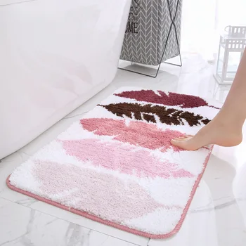 

New Non-Slip Bath Mat Bathroom Rugs Carpet Absorbent Floor Mats Home Super Soft Microfiber Bath Carpets Toilet Rug Washable