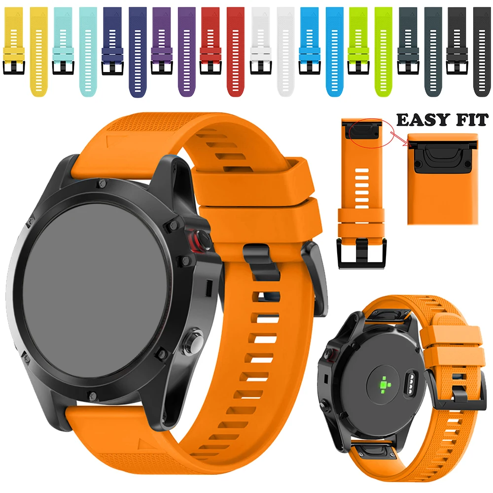 Силиконовый ремешок для часов для Garmin fenix 5X3 3HR ремешок для часов 26 мм быстросъемный ремешок для браслета D2 Charlie для спуска Mk1