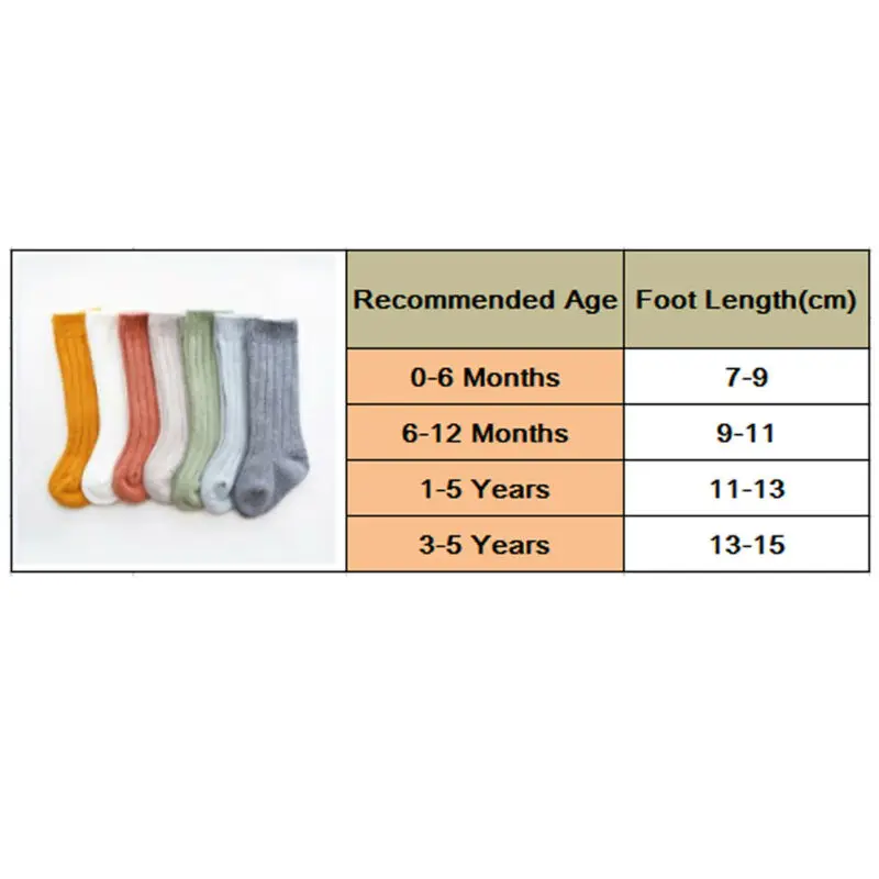 Baby Sock Size Chart