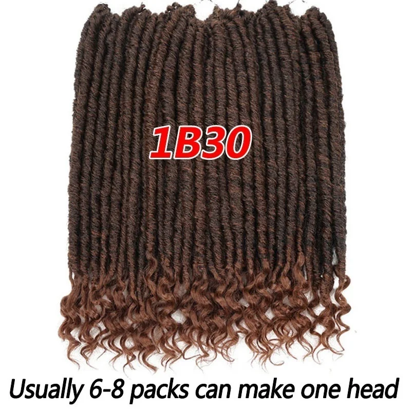 Мягкий Faux locs Curly вязание крючком косы остров богиня прическа Kanekalon Ombre