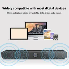 Theater Lightweight Portable Stereo Mini Speaker HIFI USB Wired Desktop TV Lossless Plastic Sound Bar Home