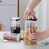 Sealed Glass Jars With Lids For Coffee Storage Can Square Candy Biscuits Pot Kitchen Glass Mason Jar Food Container Bulk Cereals 5