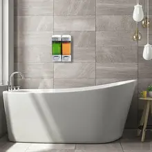 Весенний Одноместный/двойной диспенсер для мыла жидкое настенное крепление для туалетной ванной Бутылочки для шампуня держатель