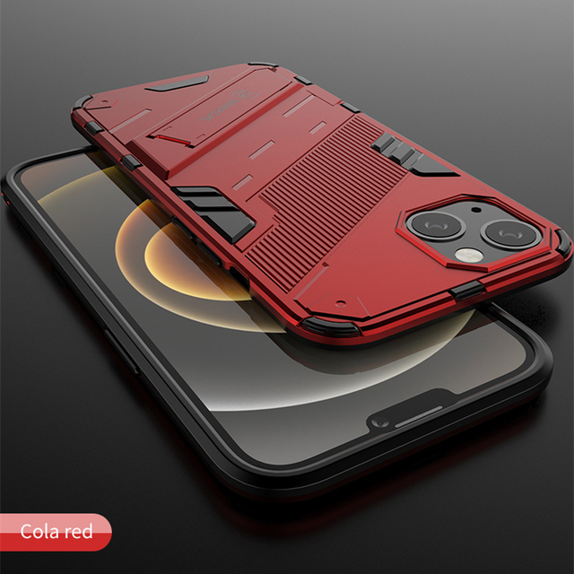 Armor Phone Case For iPhone 13 12 11 Pro Max Mini XR XS Max X 7 8 6S 6 Plus SE 2020 Magnetic Finger Ring Holder Cover