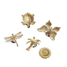 Payaso 2021 pomos de cajón Retro, tiradores dorados para armarios y cajones, tiradores de muebles con forma de Animal vegetal, cobre
