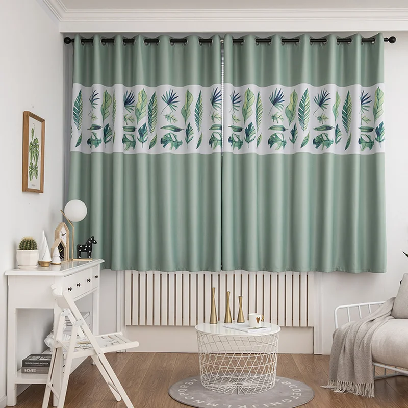 Современные шторы с листьями затемняющие занавески для гостиной тюлевые римские