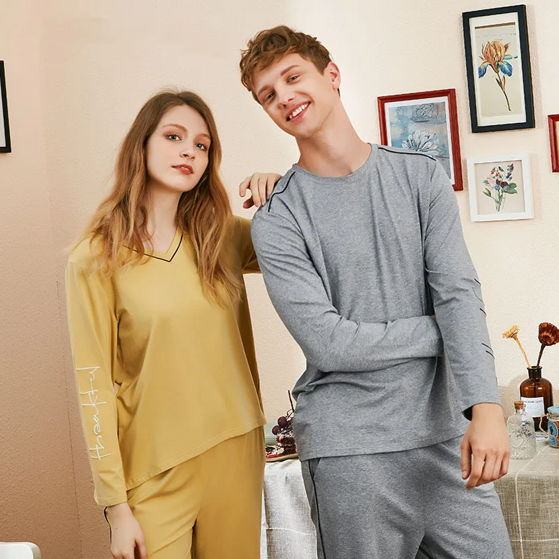 Осенняя новинка Женский пижамный комплект из двух предметов с длинным рукавом