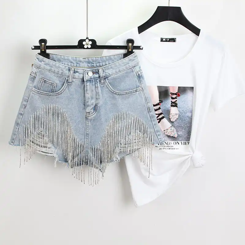 diamond jean shorts