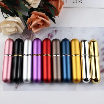 

20pcs/lot Top Quality 6ml Perfume Glass Bottles Empty Aluminum Perfume Atomizer Metal Perfume Portable Travel Spray Bottle