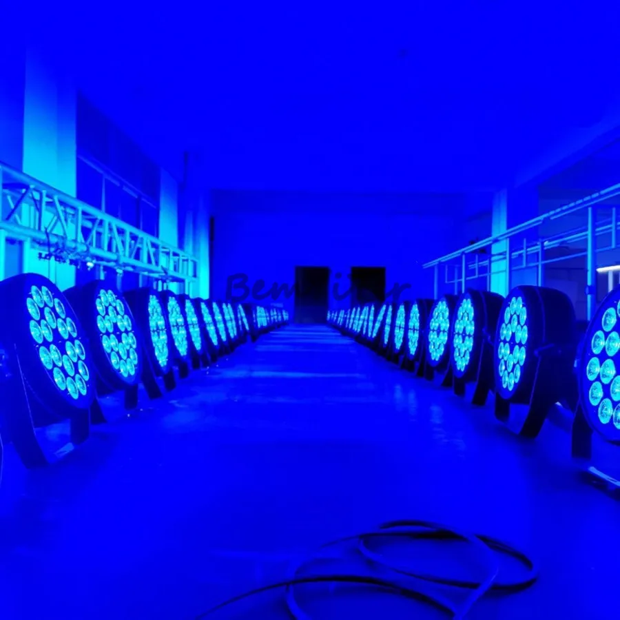 8 шт. в упаковке DJ Цвет 18x18 Вт RGBWA+ UV 6в1 светодиодный плоский светильник для свадьбы/сцены/бара/ночного клуба/KTV/вечерние
