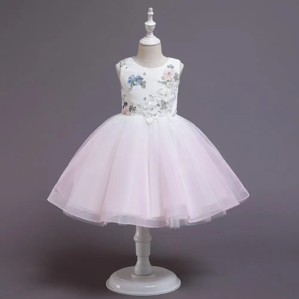 Gradient Princess Flower Girl Dress Summer Tutu Wedding Birthday Party Dresses Tulle For Girls Children Costume vestidos Ð¿Ð»Ð°ÑÑÐµ