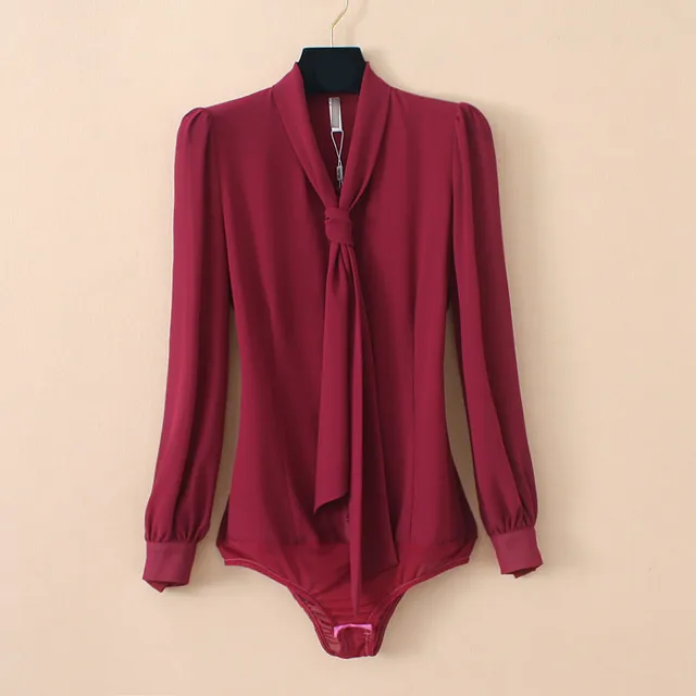 chiffon bodysuit blouse
