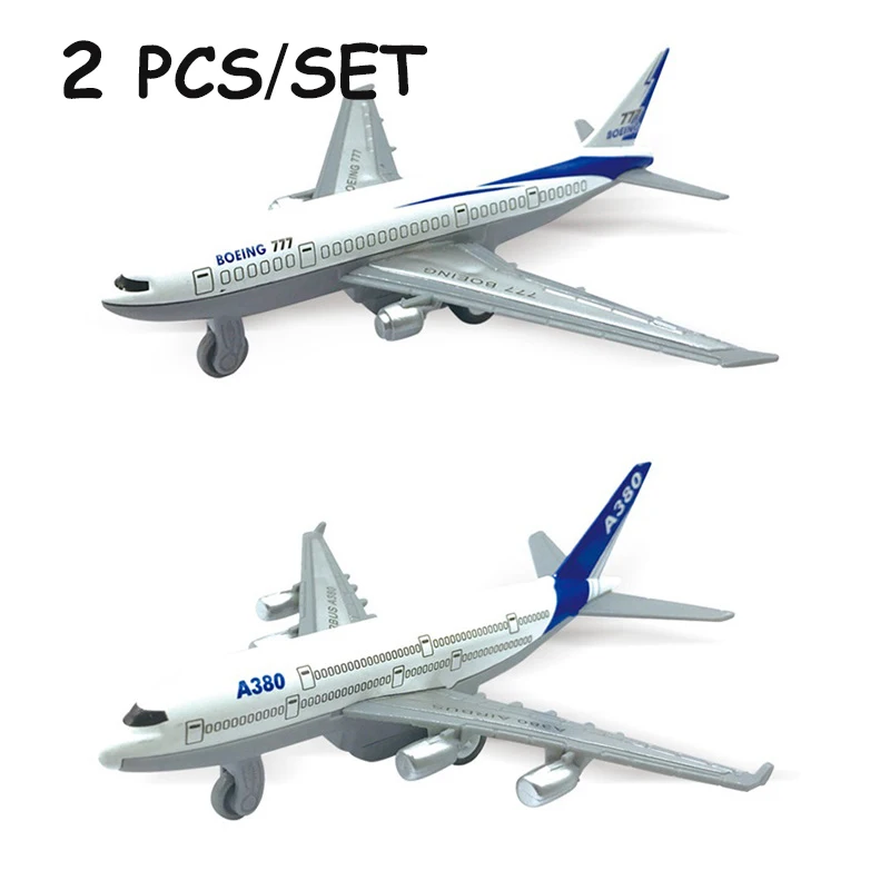 2 шт./компл. Тяговый самолет детский планер мини-самолет из сплава для детей