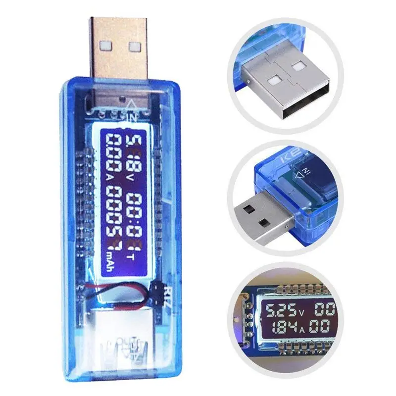 Простой тестер напряжения, USB мониторы питания мультиметр Ампер Измеритель тока с ЖК-дисплеем для Anker солнечное зарядное устройство панели, сотовый Pho