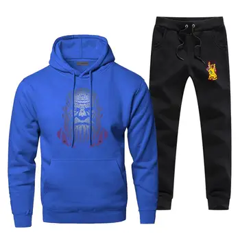

Thanos Creative Desgin Print Male Set End Game Comfortable Fleece Complete Tracksuit Casual Men Titan Avengers Pants Sweatshirt