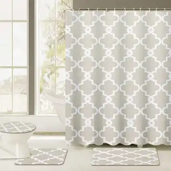 

Bathroom Carpet Rug Bath Mat Shower Curtain Set Bathroom Toilet Rug Bath Mats Home Decor Shower Floor Foot Rug Bathroom Mats