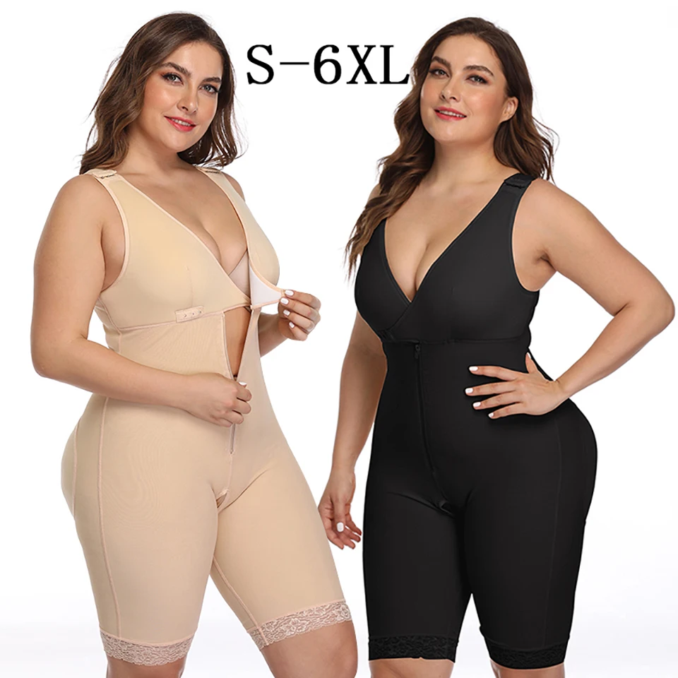 TOPMELON Body Shaper женские Связки и Корректирующее белье нижнее белье для похудения комбинезон большого размера без рукавов на молнии с открытой промежностью