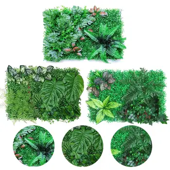 

Artificial Plant Hedge Panel UV Protected Privacy Grass Mat Greenery Panel Decor Wall Fence Screen For Outdoor Garden Backyard