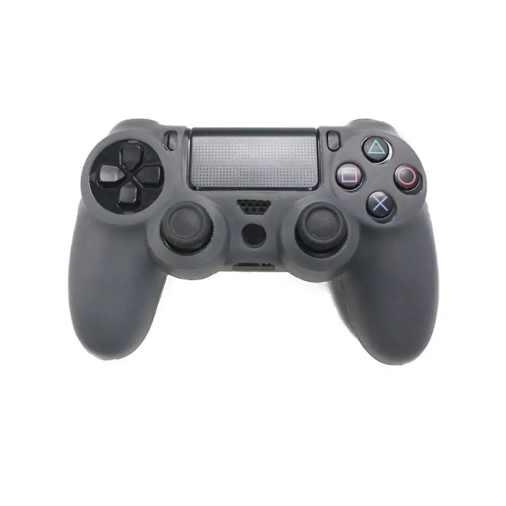 10 шт./лот тонкий контроллер чехол для PS4 Тонкий чехол Защитный контроллер Гибкий контроллер гелевый резиновый чехол - Color: Gray