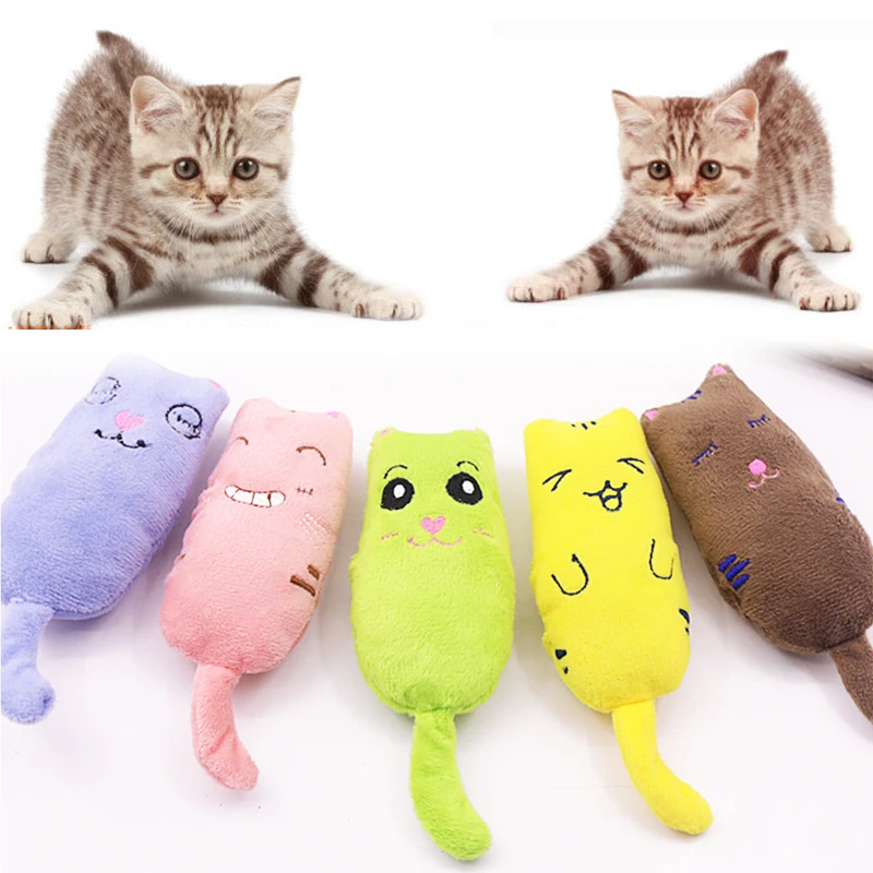 Cat Grinding Catnip Toy Interactive Plush Cat Toy Pet Kitten Chewing Toy Claws Thumb Bite Cat Mint For Cats Pet Supplies