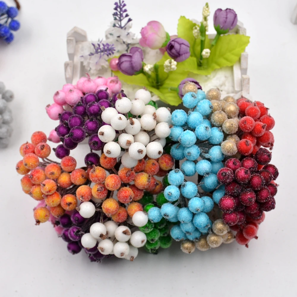 20pcs-40heads-Artificial-Flower-pearl-Pomegranate-Artificial-Stamble-berries-For-Wedding-Decoration-DIY-Scrapbooking-Decorative