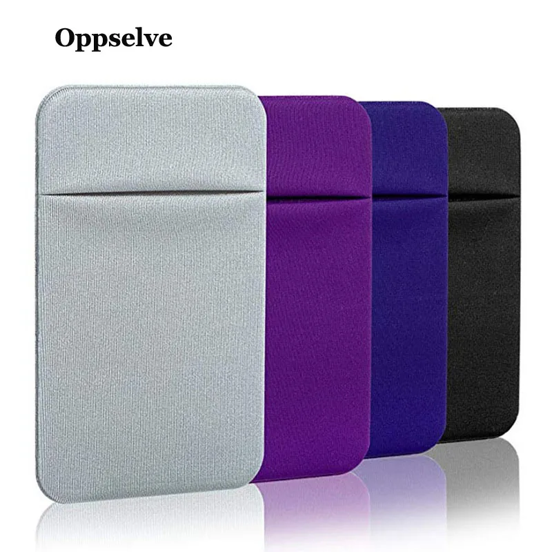 

Universal Phone Back Slot Card Holder Wallet Case For iPhone XS X 8 7 Samsung S9 S10 Xiaomi 3M Sticker Silicone Phone Pouch Case