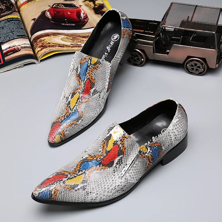 

Loafers Japanese Style Casual Shoes Pointed Toe Casual Genuine Leather Men Full Grain Leather Cow Leather Slip-on Rubber Solid