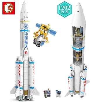 

SEMBO Technic 1202 Pcs Launch Vehicle Building Blocks with Small Figures Rocket Model Bricks Toys Kids Educational Holiday Gift