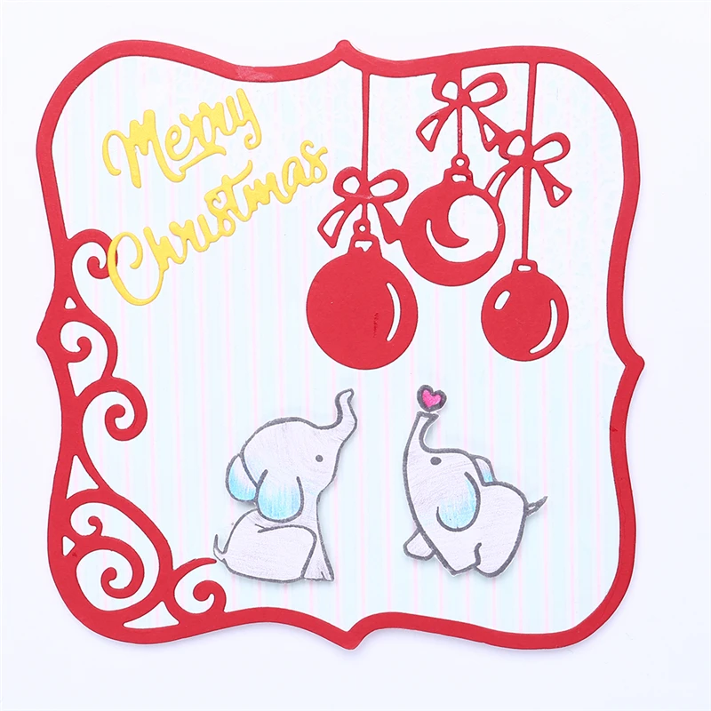 

Eastshape Merry Christmas Metal Cutting Dies Lace Frame Dies for Card Making Scrapbooking Dies Embossing Cuts Stencil 2019