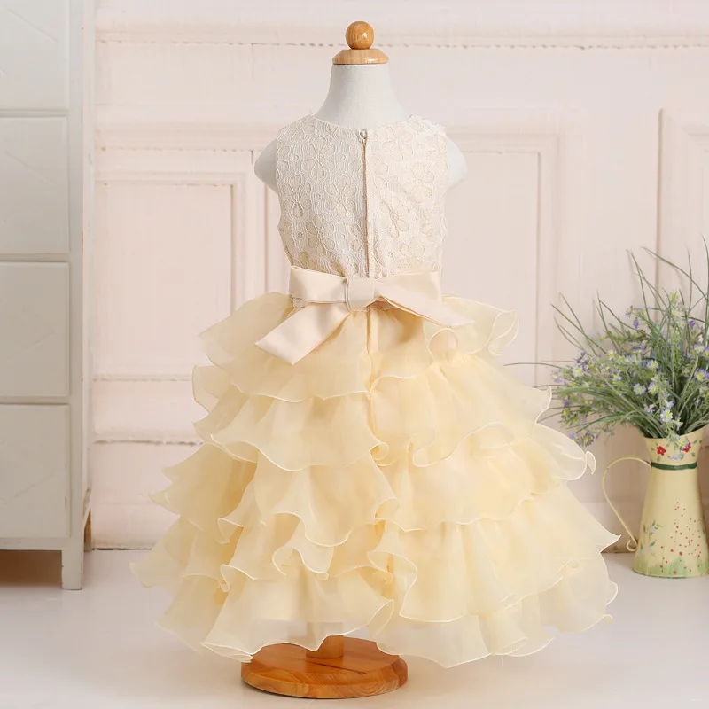 AliExpress детское платье принцессы с v-образным вырезом пышное свадебное платье Детская рубашка с бантом