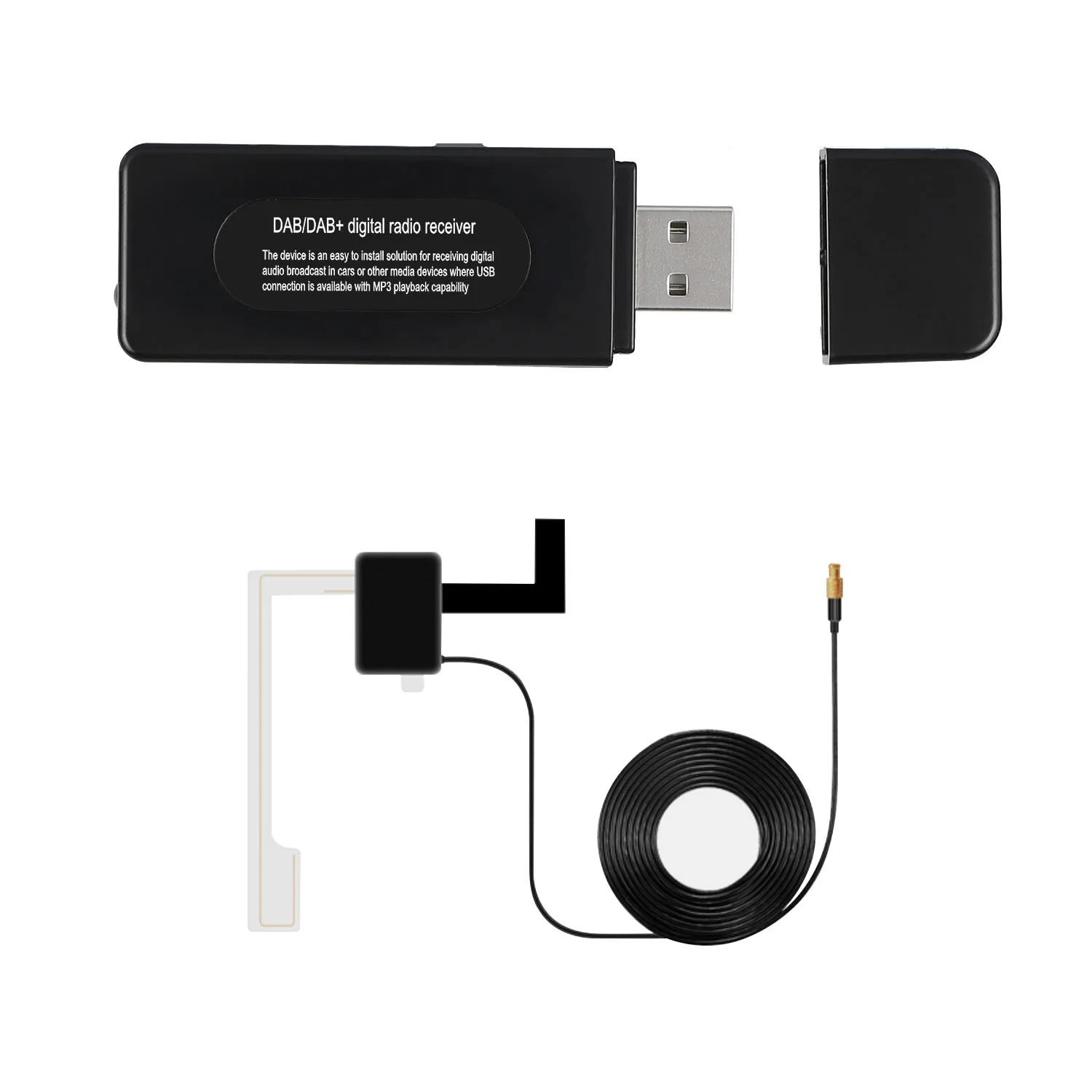 LEORY Автомобильный цифровой радиоприемник USB DAB RDS неэкранный Дисплей Европейский общий DAB/DAB+ Радио 174,0 МГц-240,0 МГц