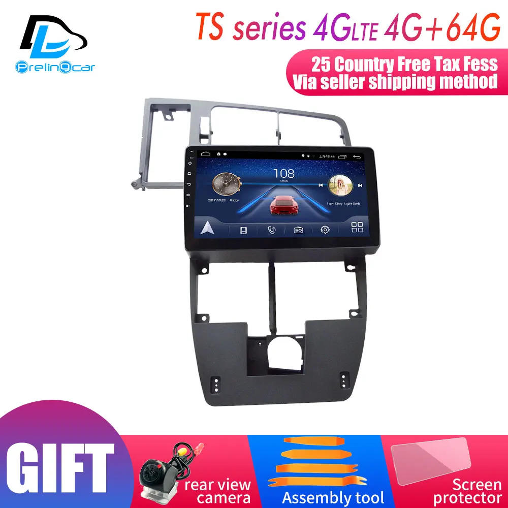 TS player 4G64G 4G Lte Android 9,0 gps Мультимедийная навигационная система для Volkswagen VW старый Jetta автомобильный dvd-плеер Подушка подголовник радио - Цвет: TS player 4G64G