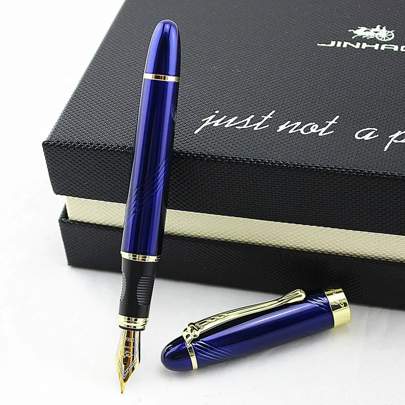 Jinhao X450 Роскошная красная с черной линией перьевая ручка высокого качества металлические чернильные ручки для офисных принадлежностей школьные принадлежности