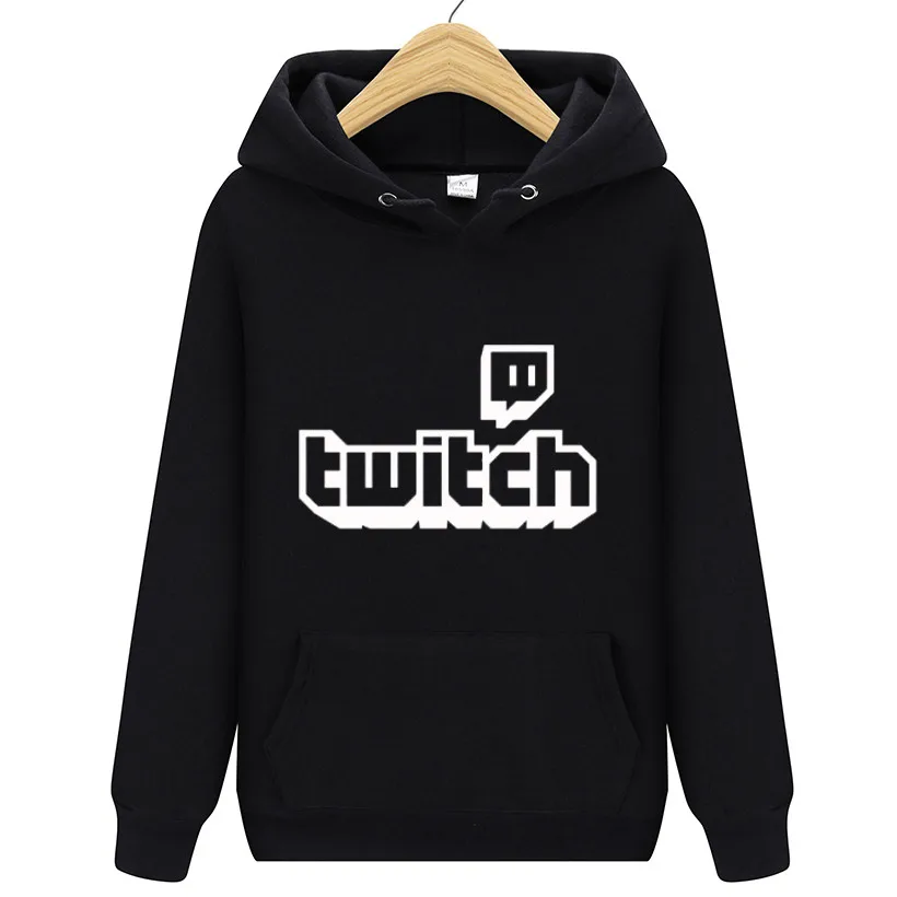 Twitch tv толстовка с капюшоном Мужская и Женская осенне-зимняя флисовая толстовка с длинным рукавом пуловер Спортивная одежда спортивные куртки с капюшоном