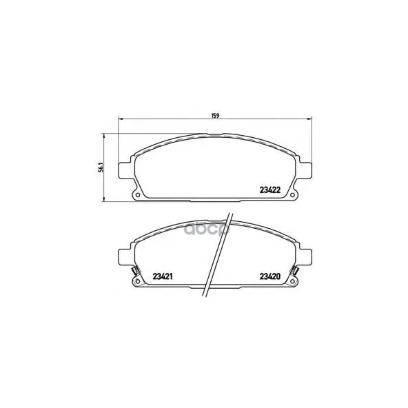 Колодки Тормозные Nissan Pathfinder 97-04/X-Trail 01-07 Передние С Инд.Износа Brembo P56040 Brembo арт. P56040