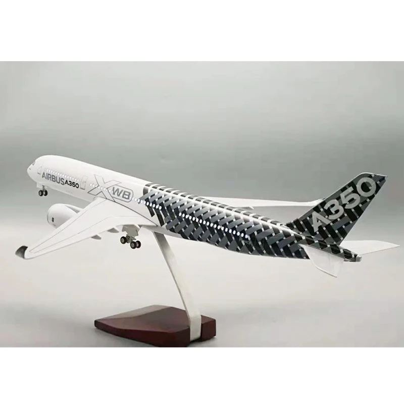 47 см 1/144 Масштаб Модель самолета Airbus A350XWB оригинальная модель Смола змеиная кожа с светильник колесо самолет игрушка для коллекции подарок