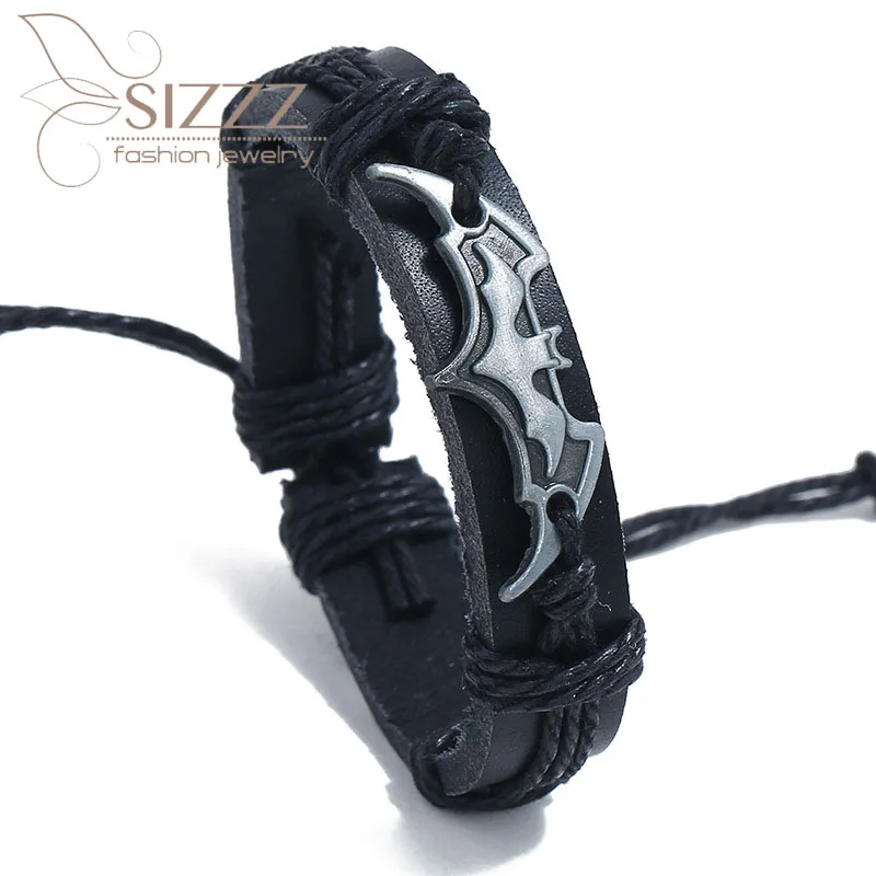 

SIZZZ 2019 New models of woven leather alloy cross-border e-commerce supply animation around bracelet&bangles for women/men