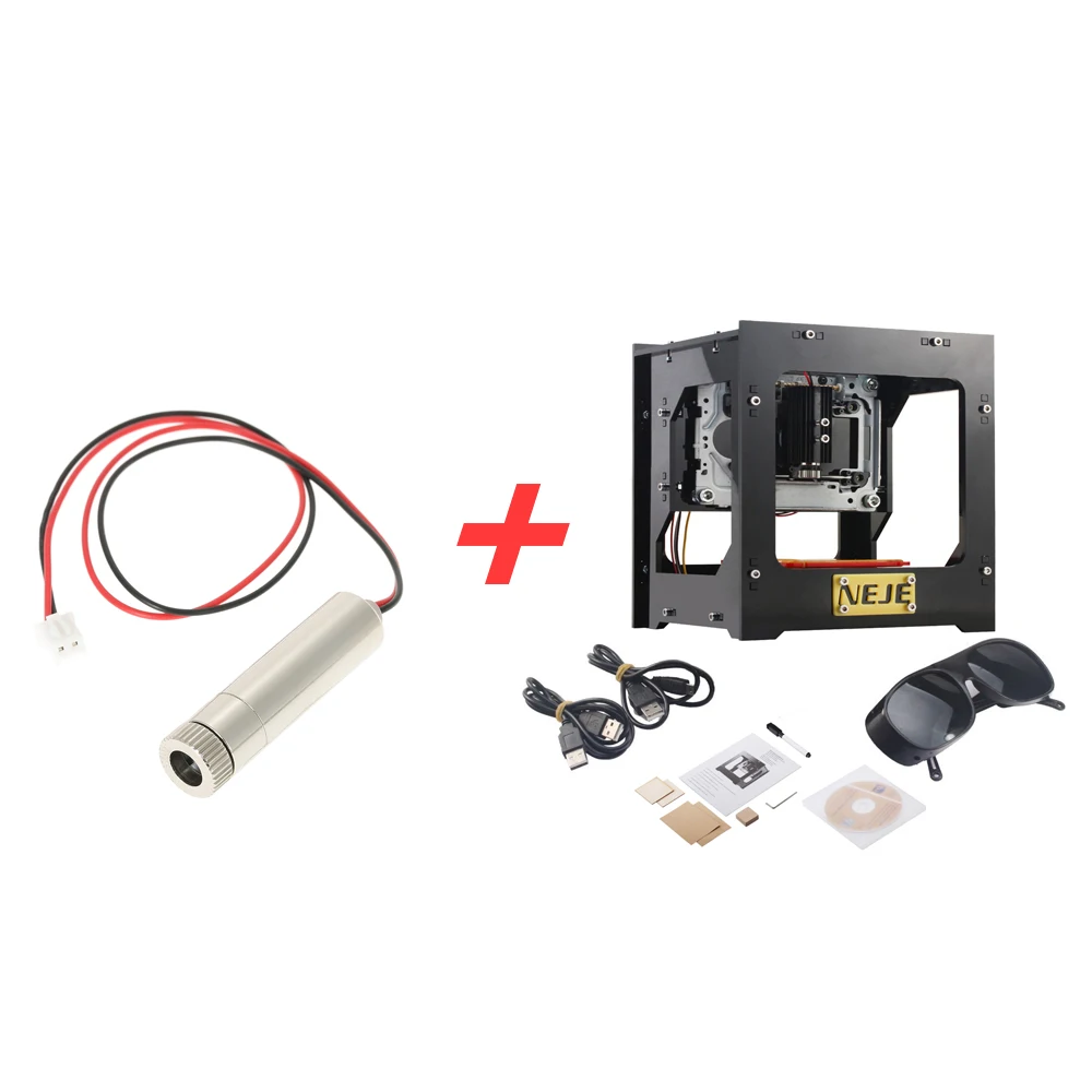 

1000mW High Speed Mini USB Laser Engraver DIY Print Engraving Machine Off-line Operation + 1000mW 405nm Violet Light Laser Head