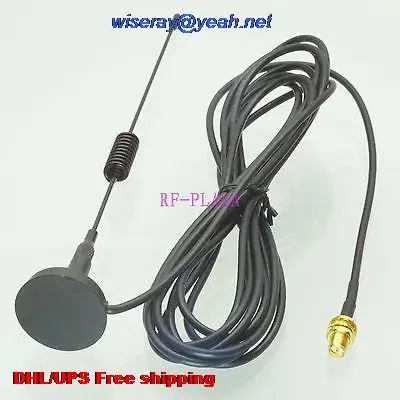 

DHL/EMS 100 pcs 433MHZ Antenna 433MHZ 3dBi GPRS GSM RPSMA female bulkhead Magnetic Base for Ham Radio-A1