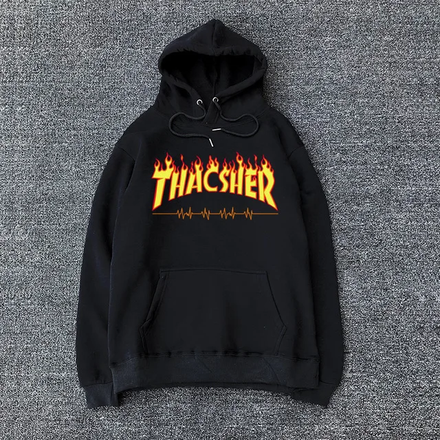 Мужские и женские толстовки с капюшоном thacsher flame messengger, свободные хлопковые осенние и зимние толстовки с длинными рукавами для бега, спортивная одежда, пальто - Цвет: 8