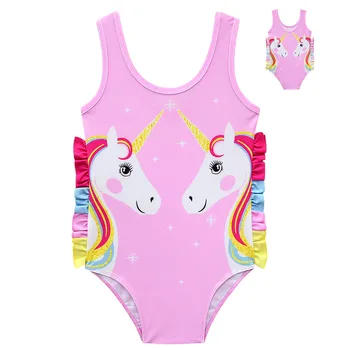 

2019 Girls Swimsuit unicorn 3-10 Years Children's Swimwear Infantil Girls lol Bikini Suit new Swimsuit For Girls