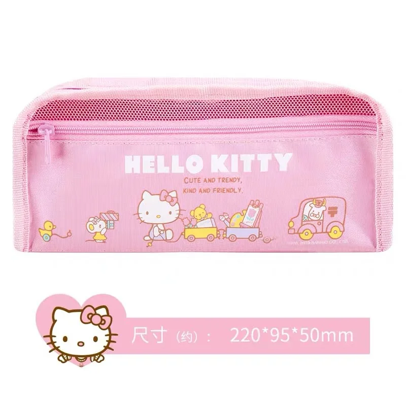 Hellokitty пенал для карандашей женский милый простой большой емкости Пенал для карандашей детская Корейская версия двухслойных канцелярских принадлежностей