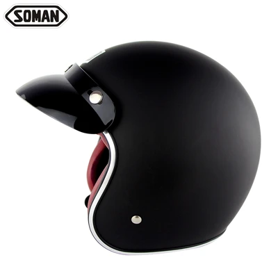 Мото rcycle шлемы для мужчин скутер мото шлем Casco vespa деревенский езда capacete de moto Крест Шлемы - Цвет: Matt black