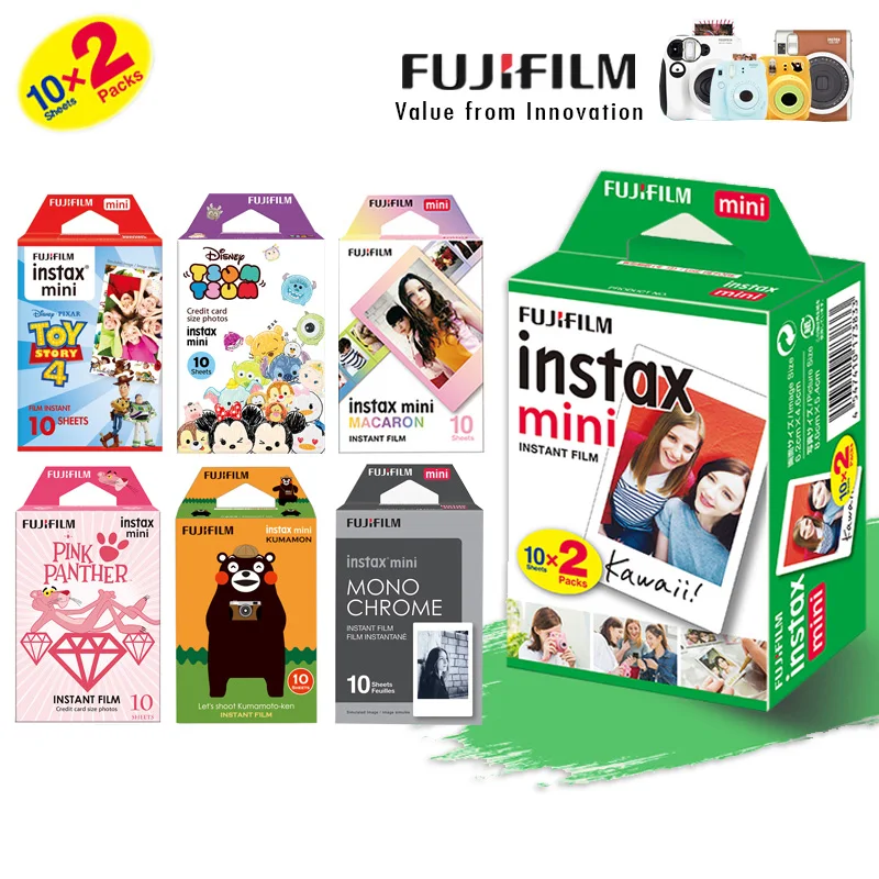 Fujifilm Instax Mini 8 9 пленка двойной пакет FUJI мгновенные фотобумаги для 7s 70 90 25 камера SP1