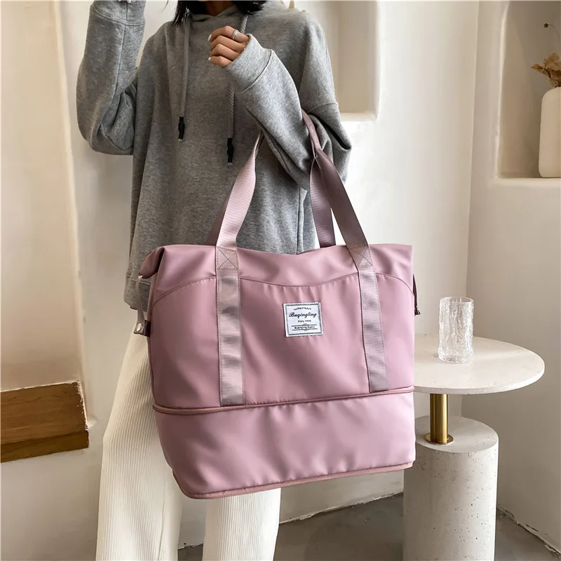 

Women New Expandable Gym Yoga Bag Dry and Wet Combo Swimming Tote Blosa for Women Fitness Sports Travel Duffle Bag